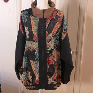 Light and bright silky jacket no size either XL or XXL